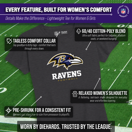 Baltimore Ravens Women's NFL Ultimate Fan Logo Short Sleeve T-Shirt - Black