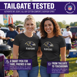 Baltimore Ravens Women's NFL Ultimate Fan Logo Short Sleeve T-Shirt - Black