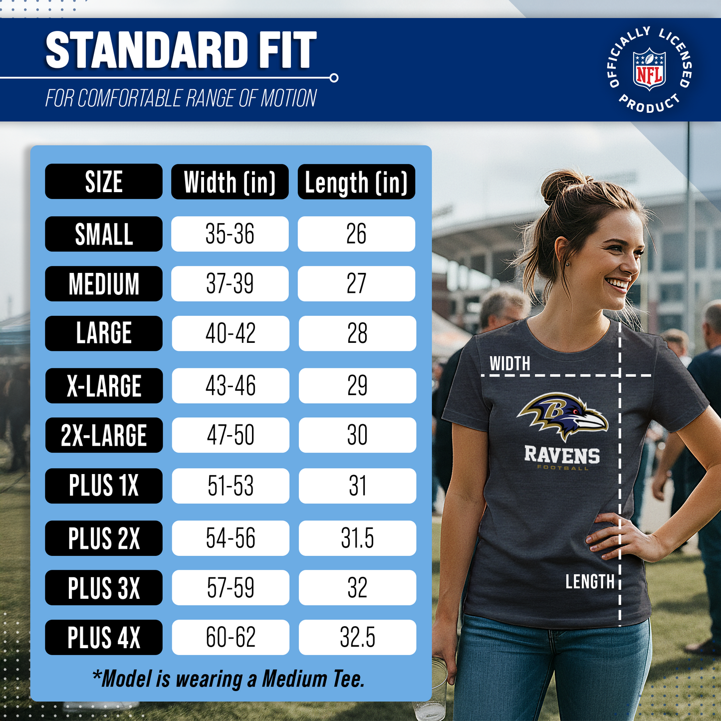 Baltimore Ravens Women's NFL Ultimate Fan Logo Short Sleeve T-Shirt - Black