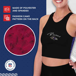 Baltimore Ravens NFL Women's Sports Bra Activewear - Black