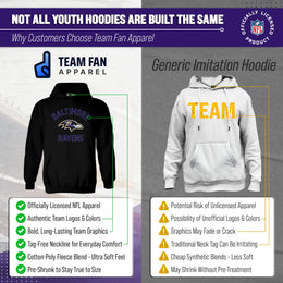 Baltimore Ravens NFL Youth Gameday Hooded Sweatshirt - Black