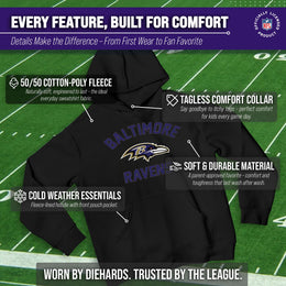 Baltimore Ravens NFL Youth Gameday Hooded Sweatshirt - Black