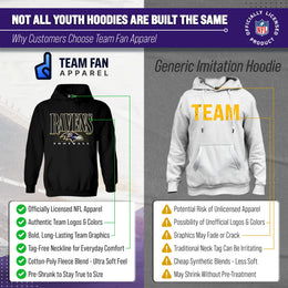Baltimore Ravens NFL Youth Overtime Blueprint Football Fleece Hooded Sweatshirt - Black