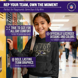 Baltimore Ravens NFL Youth Overtime Blueprint Football Fleece Hooded Sweatshirt - Black