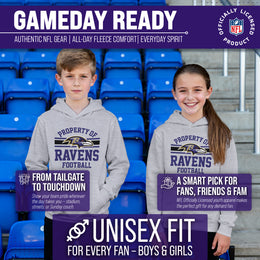 Baltimore Ravens NFL Youth Property Of Hooded Sweatshirt - Sport Gray