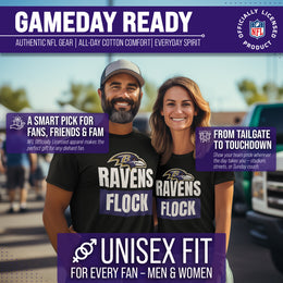 Baltimore Ravens NFL Adult Team Slogan Unisex T-Shirt - Black