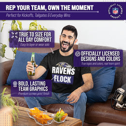 Baltimore Ravens NFL Adult Team Slogan Unisex T-Shirt - Black