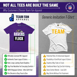 Baltimore Ravens NFL Adult Team Slogan Unisex T-Shirt - Purple