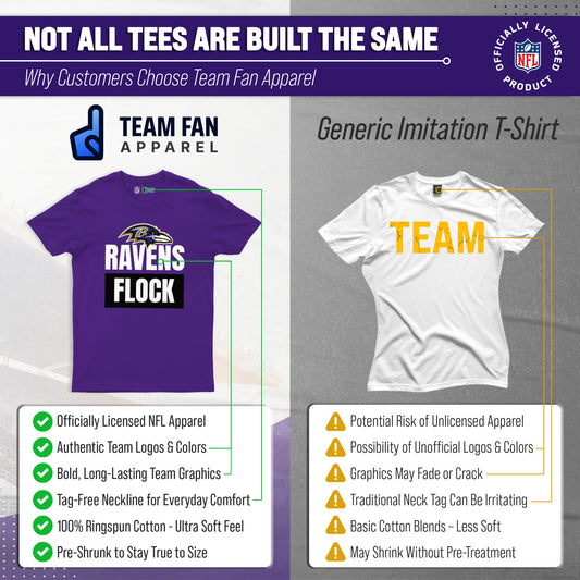 Baltimore Ravens NFL Adult Team Slogan Unisex T-Shirt - Purple