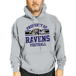 Baltimore Ravens NFL Adult Property Of Hooded Sweatshirt - Sport Gray