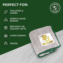 Baylor Bears NCAA Silk Sherpa College Throw Blanket - Green