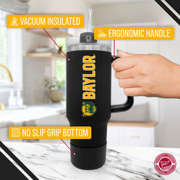 Baylor Bears College & University 40 oz Travel Tumbler With Handle - Black