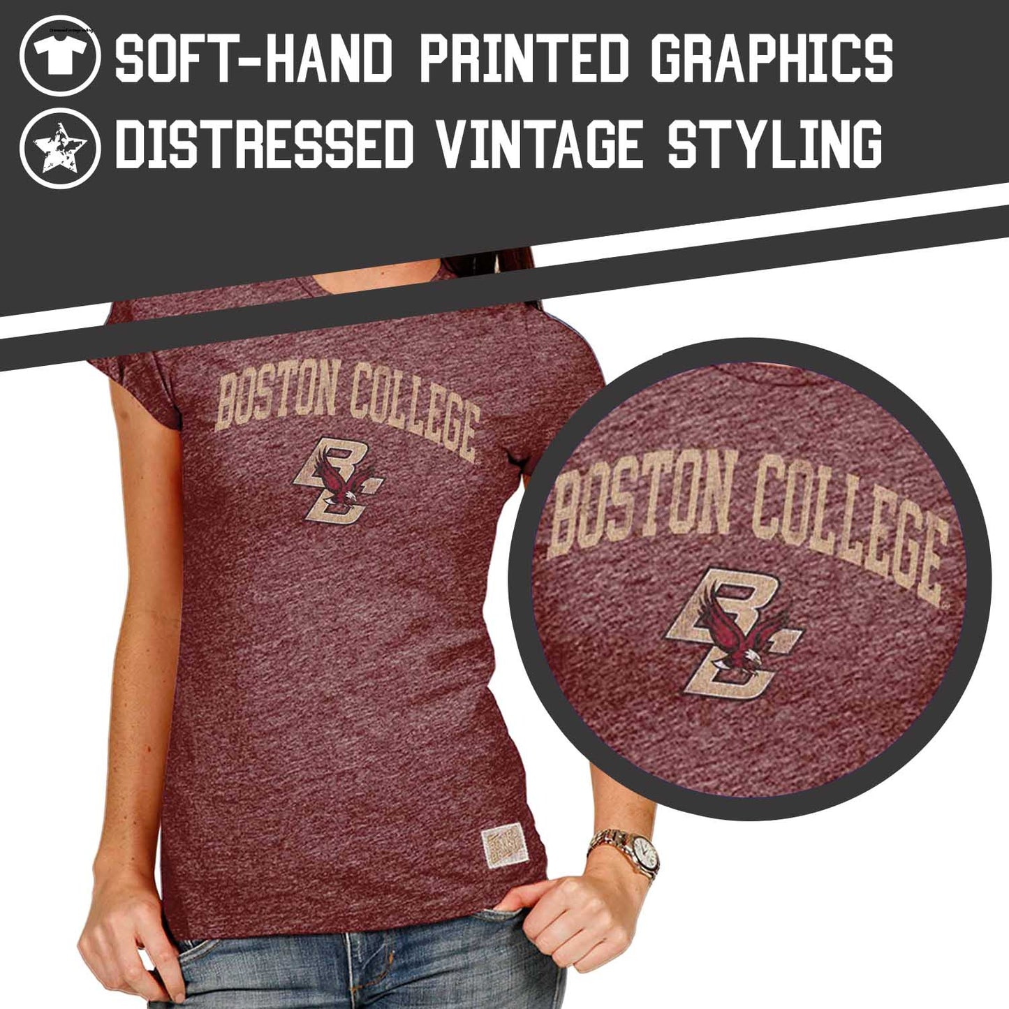 Boston College Eagles University Women's T-Shirt  - Maroon