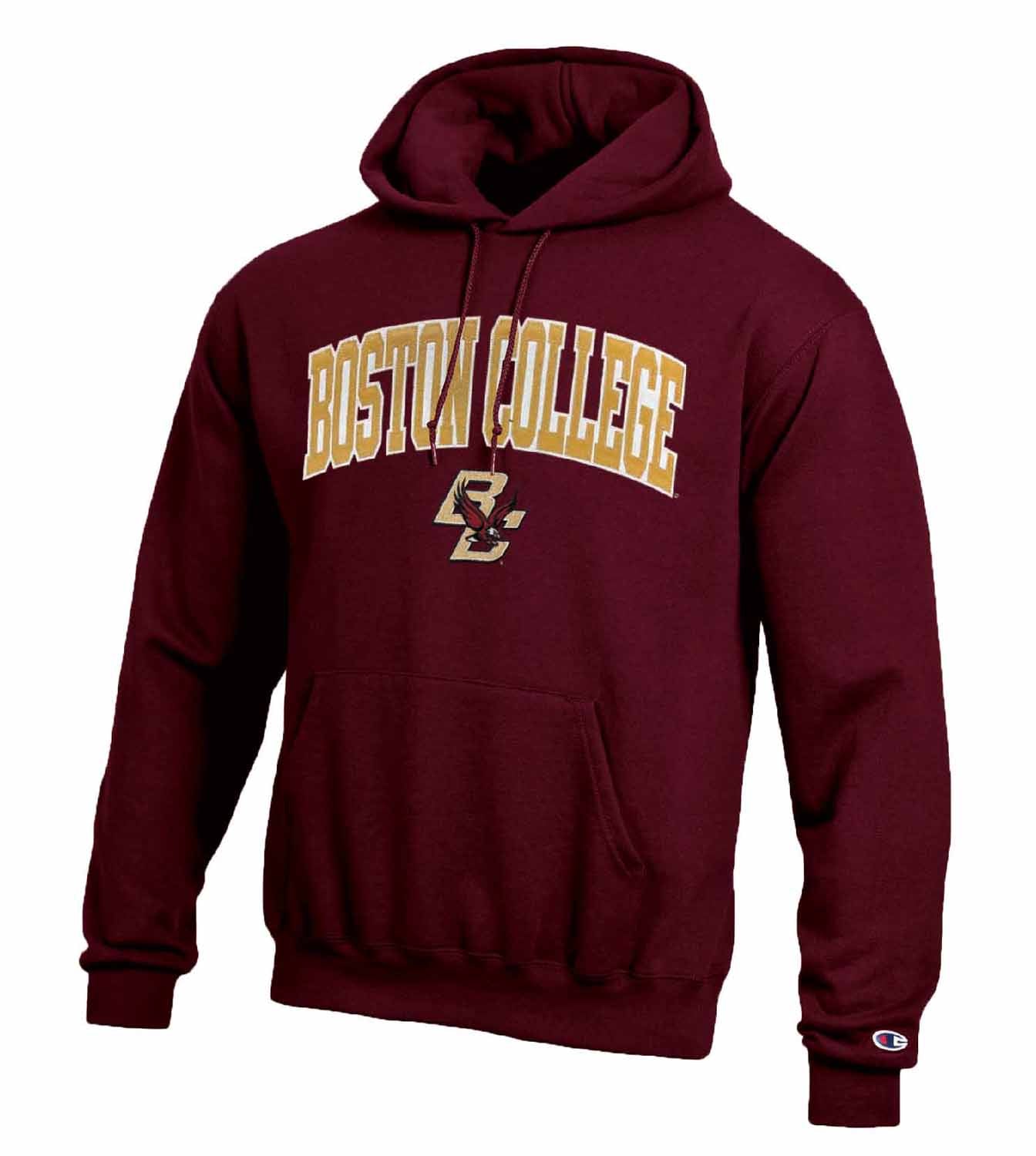 Boston College Eagles Adult Tackle Twill Hooded Sweatshirt - Maroon