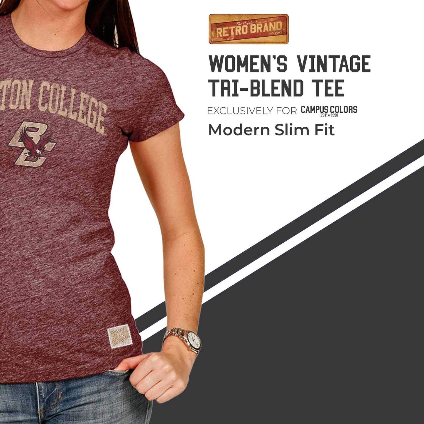 Boston College Eagles University Women's T-Shirt  - Maroon