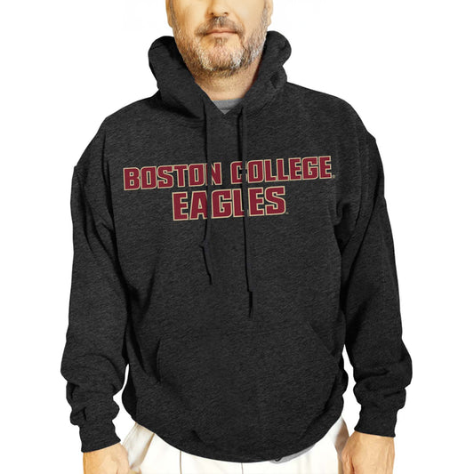 Boston College Eagles NCAA Adult Cotton Blend Charcoal Hooded Sweatshirt - Charcoal