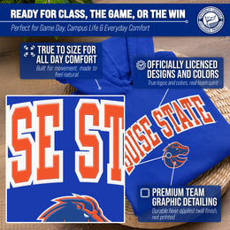 Boise State Broncos NCAA Adult Tackle Twill Hooded Sweatshirt - Royal