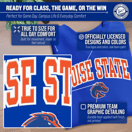 Boise State Broncos NCAA Adult Tackle Twill Crewneck Sweatshirt - Royal