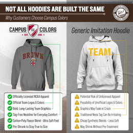 Brown Bears Campus Colors Adult Arch & Logo Soft Style Gameday Hooded Sweatshirt  - Gray