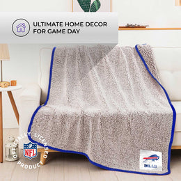 Buffalo Bills NFL Silk Touch Sherpa Throw Blanket - Royal