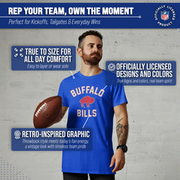 Buffalo Bills NFL Adult Retro Gameday Unisex T-Shirt - Royal