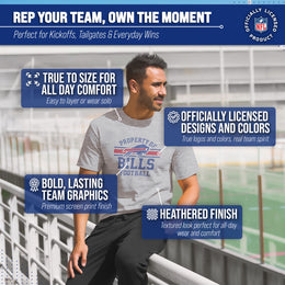 Buffalo Bills NFL Adult Property Of T-Shirt - Sport Gray