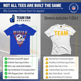 Buffalo Bills NFL Adult Retro Triangle Unisex T-Shirt - Royal