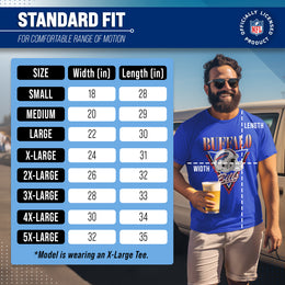 Buffalo Bills NFL Adult Retro Triangle Unisex T-Shirt - Royal