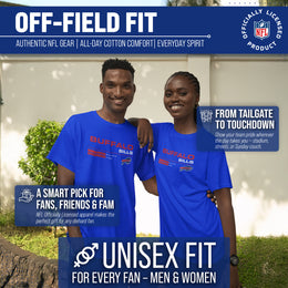 Buffalo Bills Adult NFL Speed Stat Sheet T-Shirt - Royal