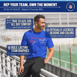 Buffalo Bills Adult NFL Speed Stat Sheet T-Shirt - Royal