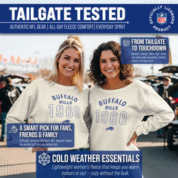 Buffalo Bills NFL Womens Big Date Slouchy Crewneck - Natural