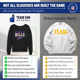 Buffalo Bills NFL Womens Charcoal Crew Neck Football Apparel - Charcoal