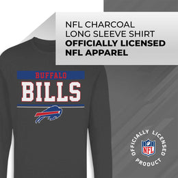 Buffalo Bills NFL Adult Charcoal Long Sleeve T Shirt - Charcoal