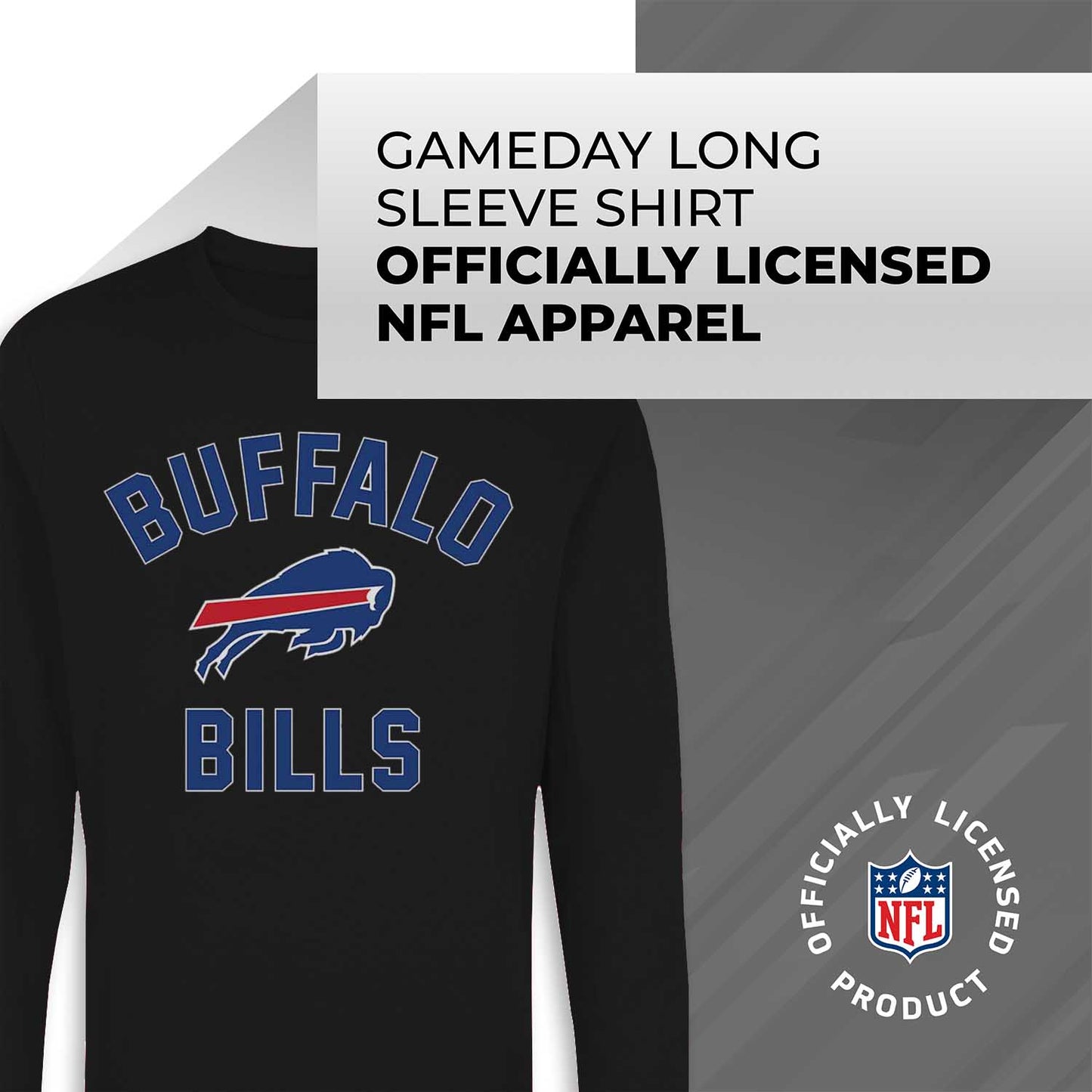 Buffalo Bills NFL Gameday Adult Long Sleeve Shirt - Black