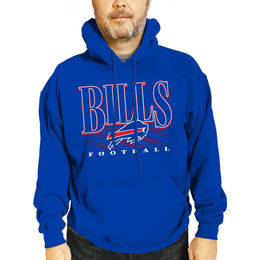 Buffalo Bills NFL Adult Unisex Overtime Blueprint Soft Fleece Hooded Sweatshirt - Royal