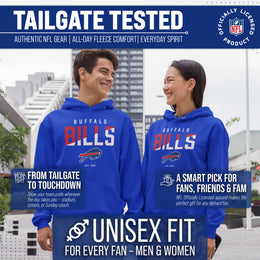Buffalo Bills Adult NFL Diagonal Fade Fleece Hooded Sweatshirt - Royal