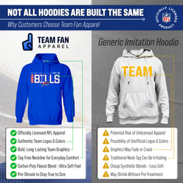 Buffalo Bills NFL Adult Unisex Modern Endzone Soft Fleece Hooded Sweatshirt - Royal