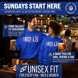 Buffalo Bills NFL Adult Unisex Modern Endzone Soft Fleece Hooded Sweatshirt - Royal