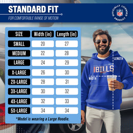 Buffalo Bills NFL Adult Unisex Modern Endzone Soft Fleece Hooded Sweatshirt - Royal