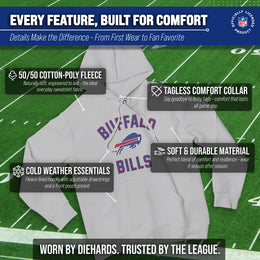 Buffalo Bills NFL Adult Gameday Hooded Sweatshirt - Sport Gray
