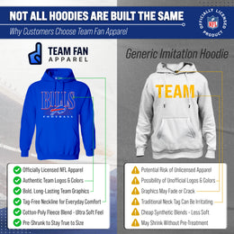Buffalo Bills NFL Adult Unisex Overtime Blueprint Soft Fleece Hooded Sweatshirt - Royal