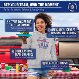 Buffalo Bills NFL Adult Property Of Hooded Sweatshirt - Sport Gray