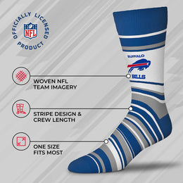 Buffalo Bills NFL Adult Striped Dress Socks - Blue
