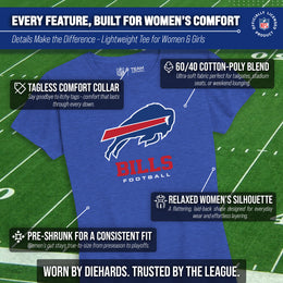 Buffalo Bills Women's NFL Ultimate Fan Logo Short Sleeve T-Shirt - Royal