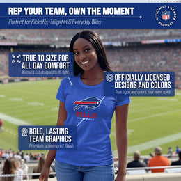 Buffalo Bills Women's NFL Ultimate Fan Logo Short Sleeve T-Shirt - Royal