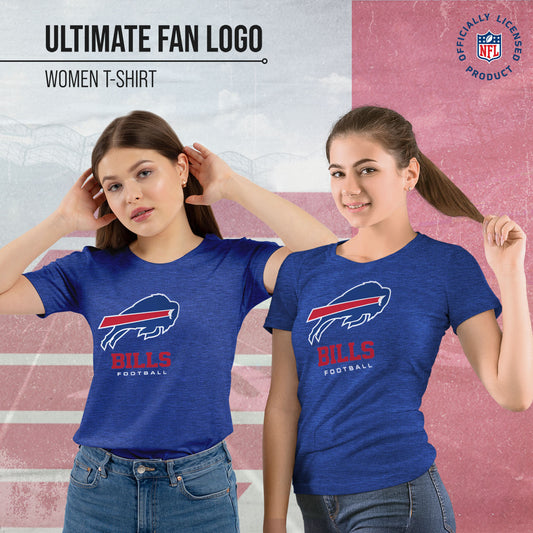 Buffalo Bills Women's NFL Ultimate Fan Logo Short Sleeve T-Shirt - Royal