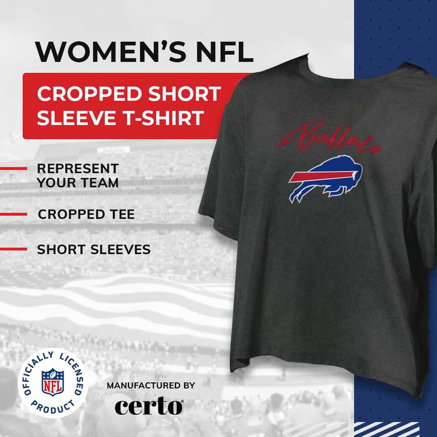Buffalo Bills NFL Women's Crop Top - Black