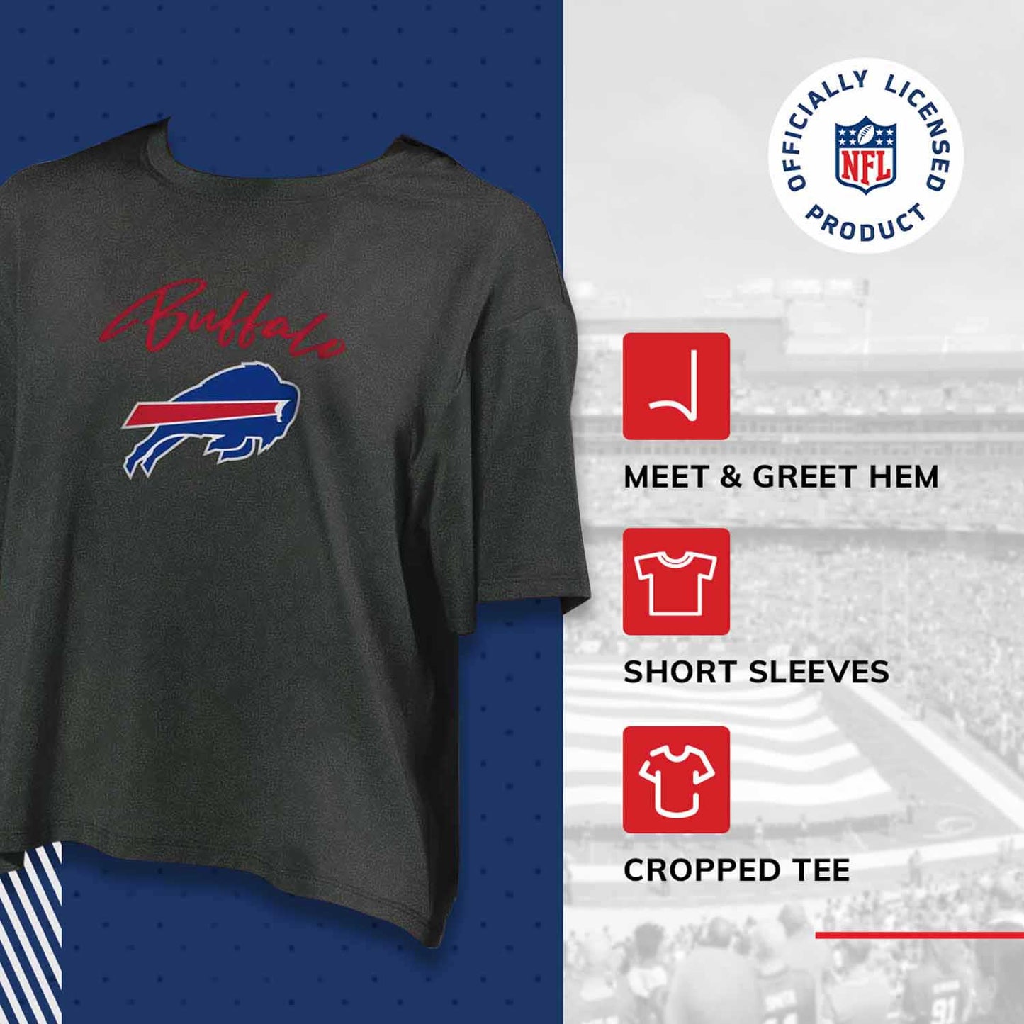 Buffalo Bills NFL Women's Crop Top - Black
