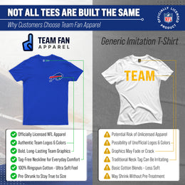 Buffalo Bills NFL Pro Football Final Countdown Adult Cotton-Poly Short Sleeved T-Shirt For Men & Women - Royal