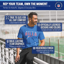 Buffalo Bills NFL Starting Fresh Short Sleeve Heather T-Shirt - Royal